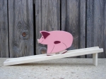 Schwein bunt mit Bahn